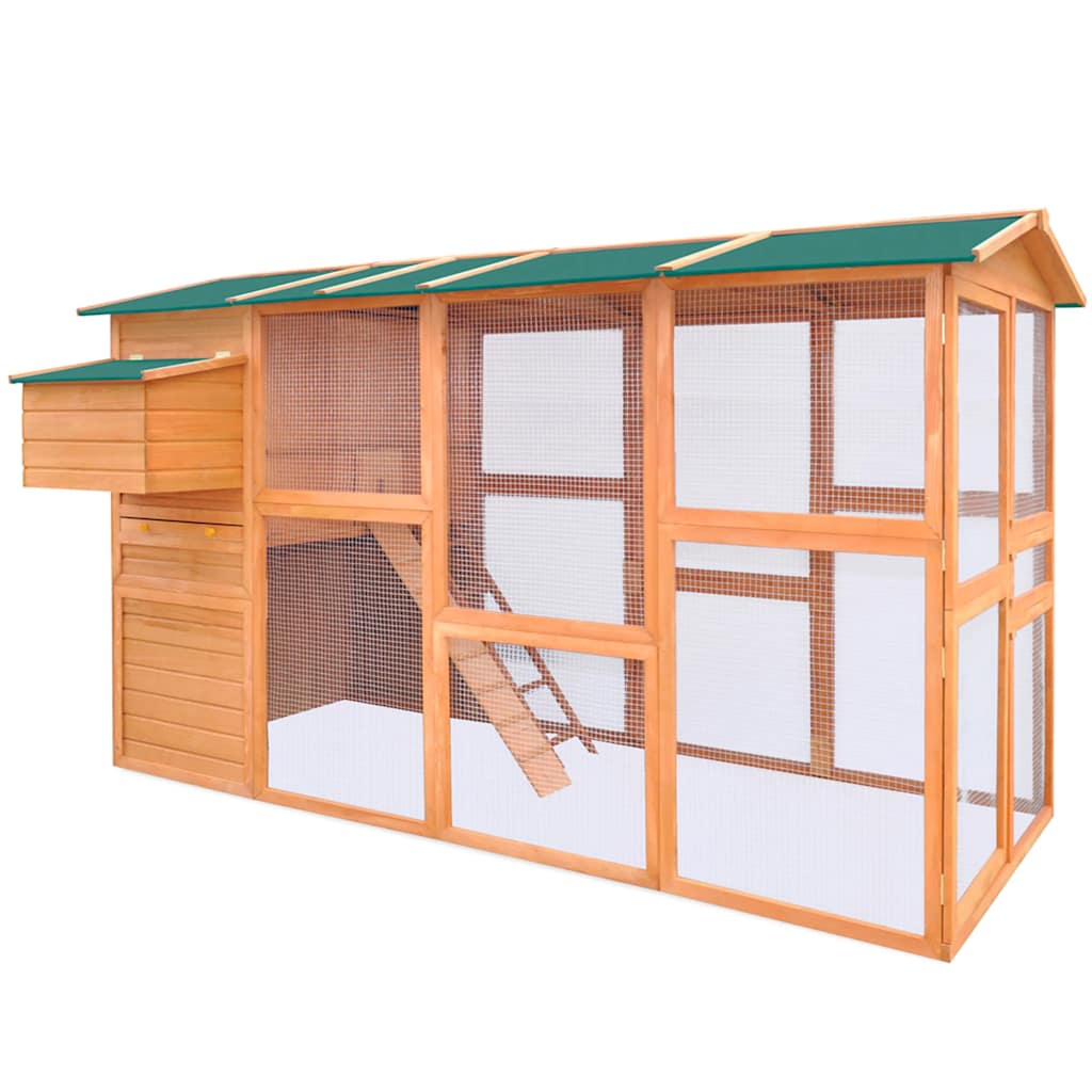 Hühnerhaus Holz 295 x 163 x 170 cm begehbar – Ansicht 2