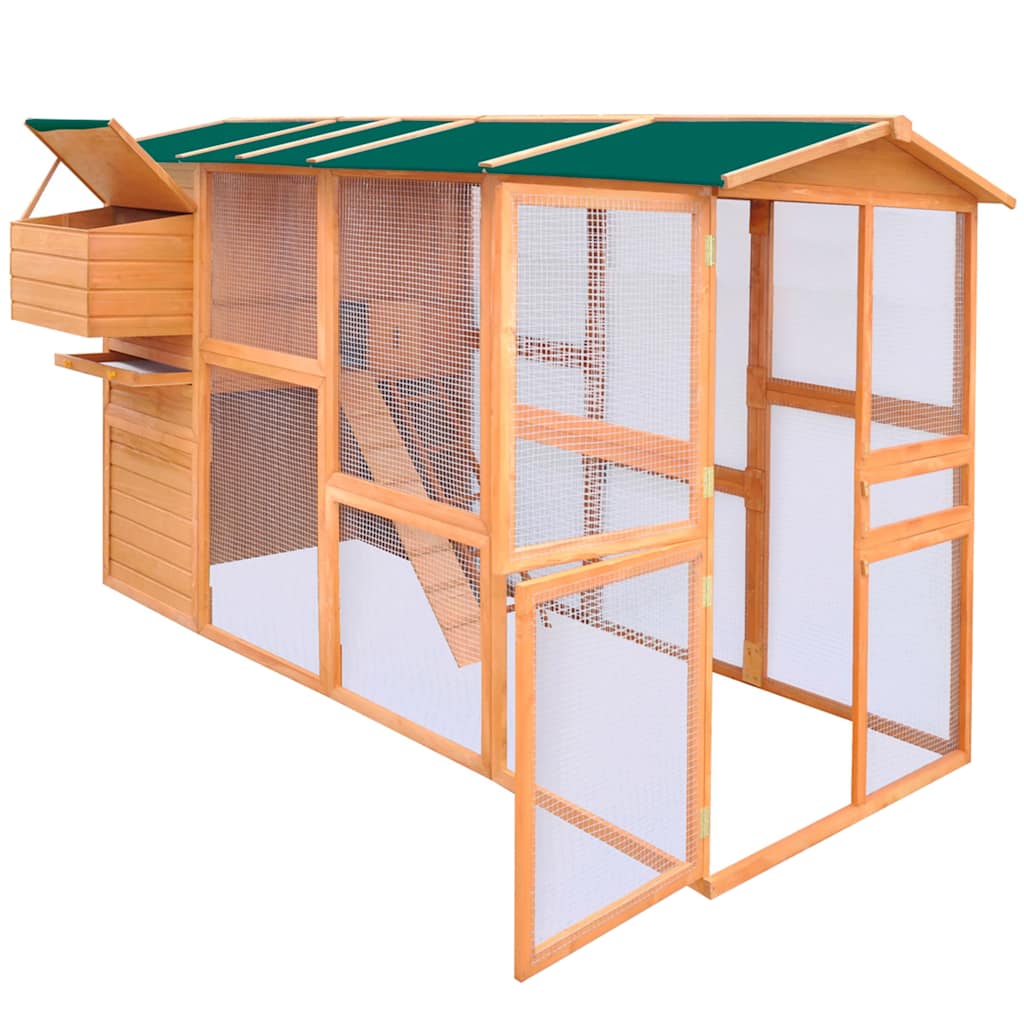 Hühnerhaus Holz 295 x 163 x 170 cm begehbar – Ansicht 3