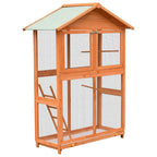 Gartenvoliere Holz mit Regendach 125,5 x 59,5 x 164 cm