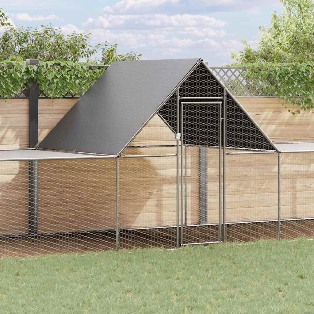 Hühnergehege 10 x 2 x 2 m mit 20 m² für 16 bis 20 Hühner