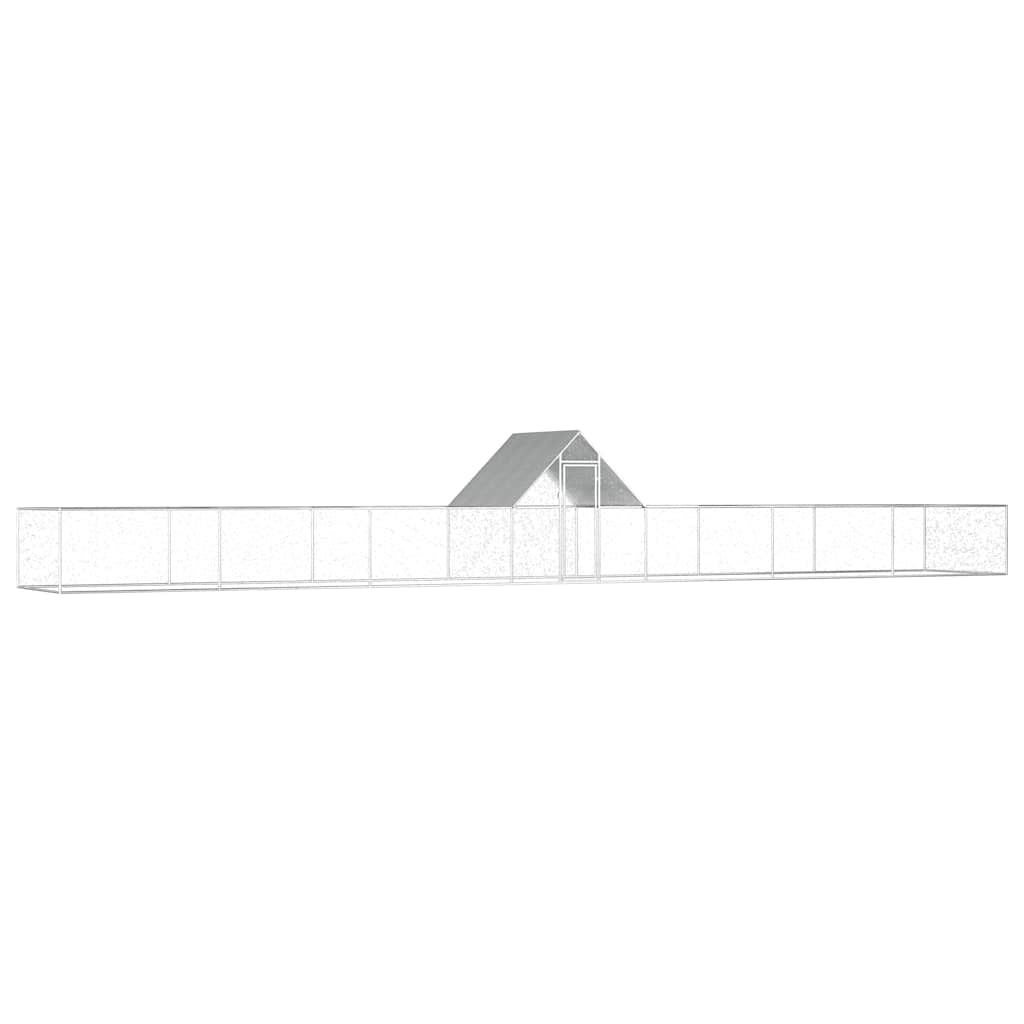 Hühnergehege 14 x 2 x 2 m mit 28 m² Laufstrecke