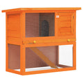 Kaninchenstall Holz Naturholz 90 x 45 x 80 cm mit einer Tür
