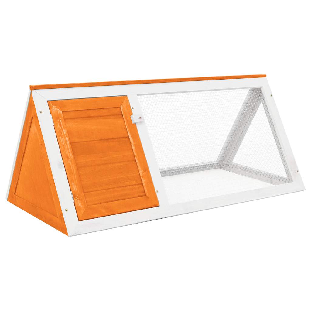 Flacher Kleintierstall aus Holz 98 x 50 x 41 cm in Naturholz