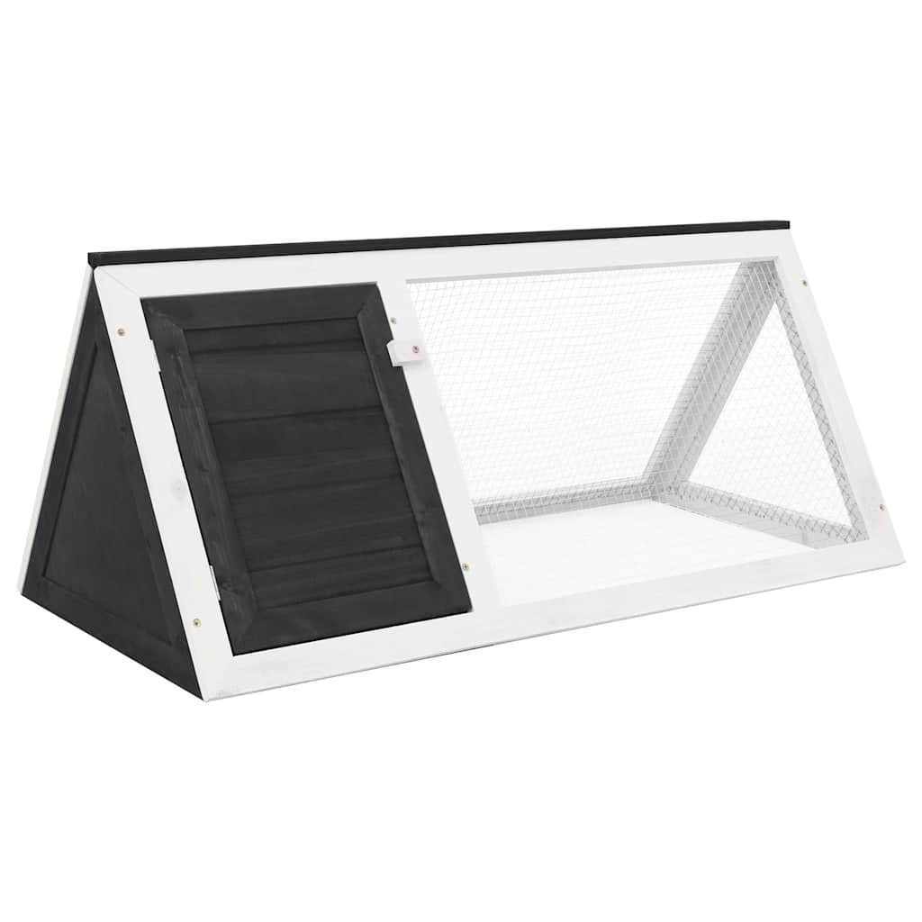 Meerschweinchenstall Holz Grau 98 x 50 x 41 cm eine Ebene