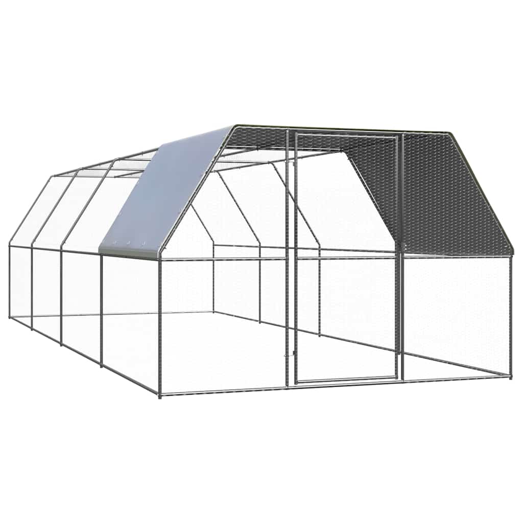 Hühnergehege 3 x 8 m begehbar für 20 bis 24 Hühner