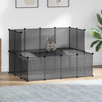 Nagerkäfig Schwarz 143 x 107 x 93 cm mit großer Grundfläche