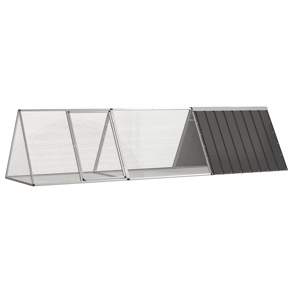 Kaninchenkäfig Anthrazit 302,5 x 80,5 x 71 cm mit 2,4 m²