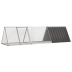 Kaninchenkäfig Anthrazit 302,5 x 80,5 x 71 cm mit 2,4 m²