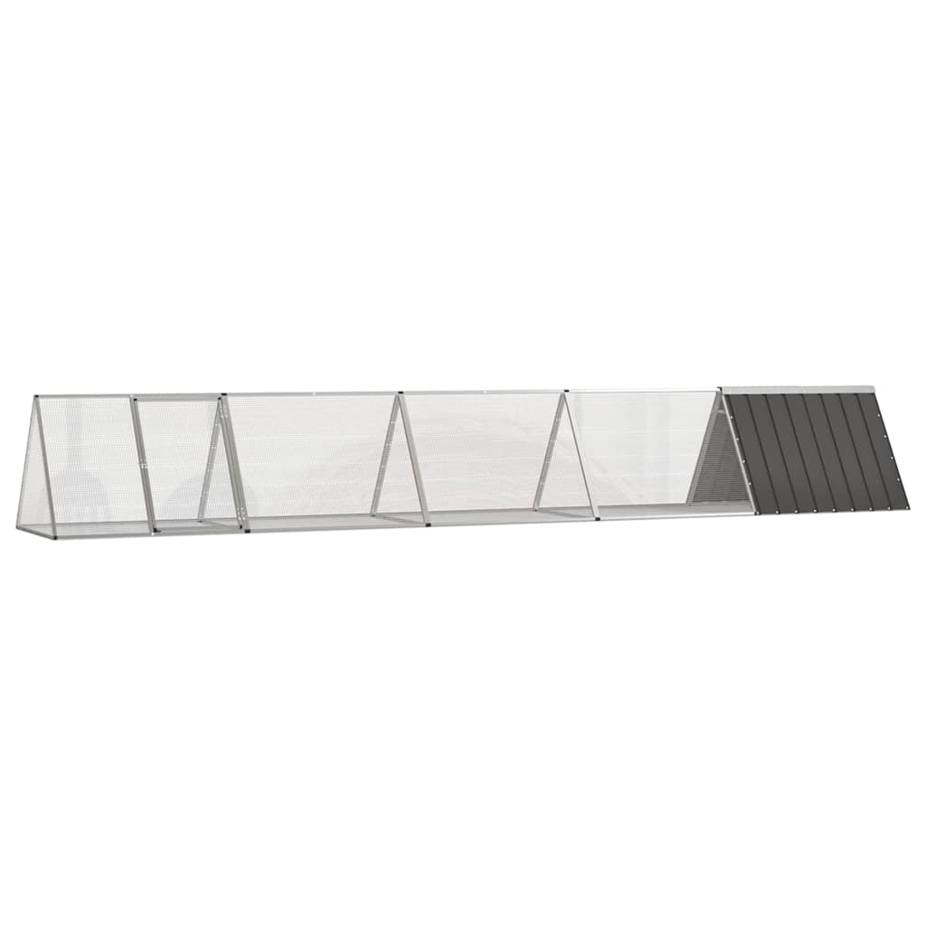Kaninchenkäfig Anthrazit 504,5 x 80,5 x 71 cm mit 4,1 m²