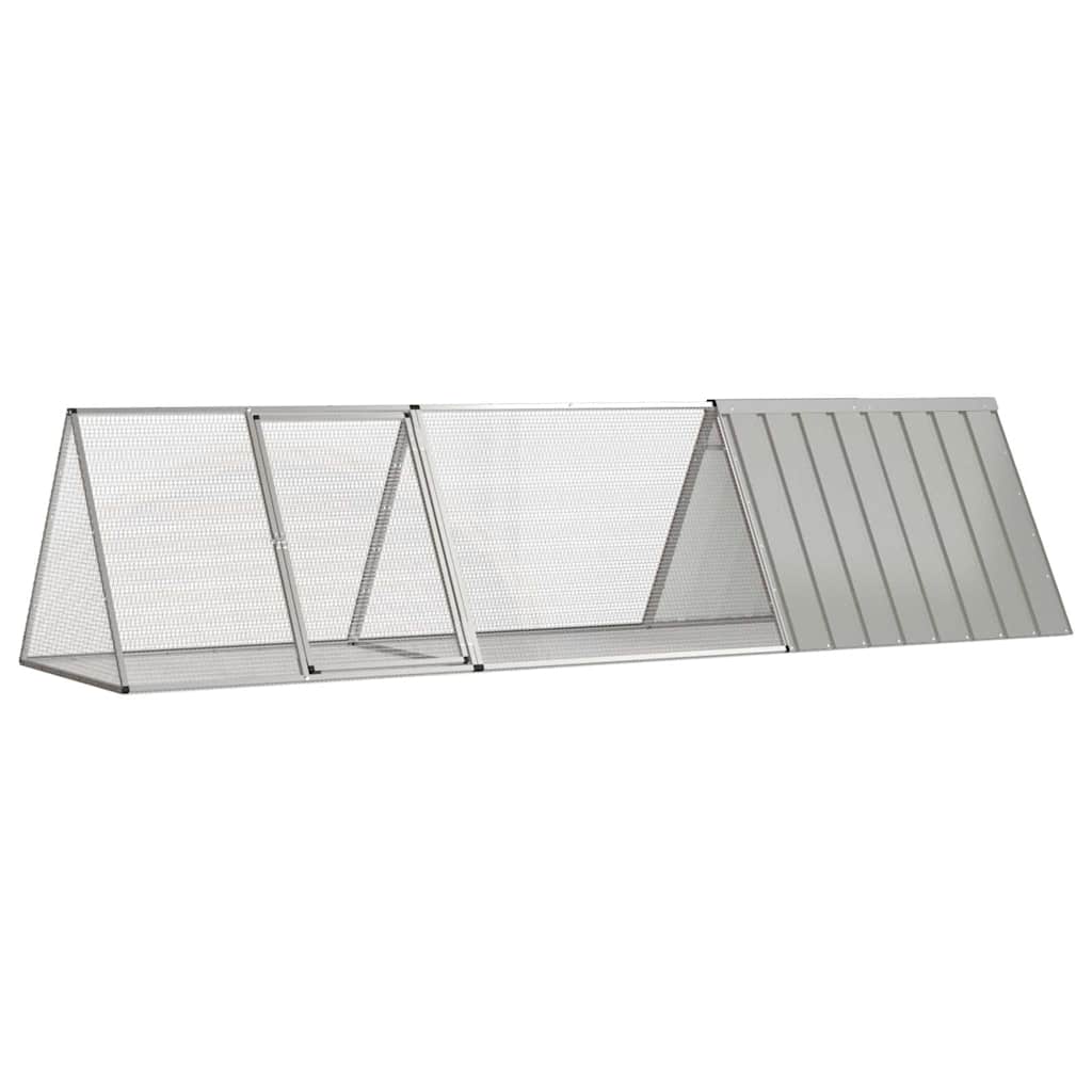Kaninchenkäfig Grau 302,5 x 80,5 x 71 cm mit 2,4 m²