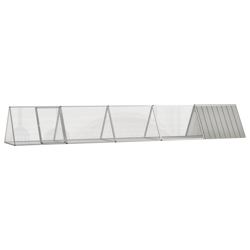 Kaninchenkäfig Grau 504,5 x 80,5 x 71 cm mit 4,1 m²