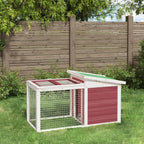 Kaninchenstall Holz Mokka 100,5 x 54 x 55 cm Massivholz Kiefer