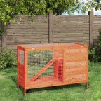 Kaninchenstall Holz Braun 103 x 44 x 69,5 cm Massivholz Kiefer