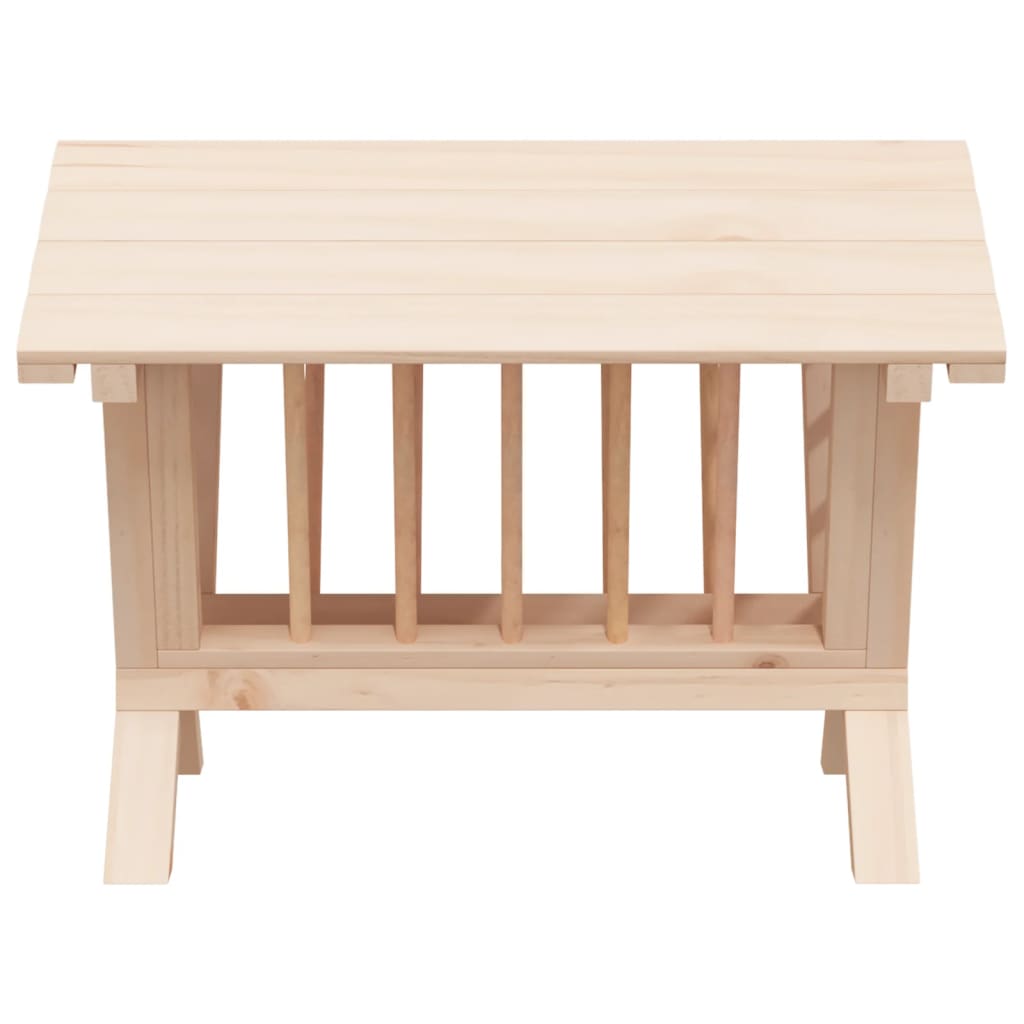 Heuraufe Kaninchen XL Detail unbehandeltes Tannenholz