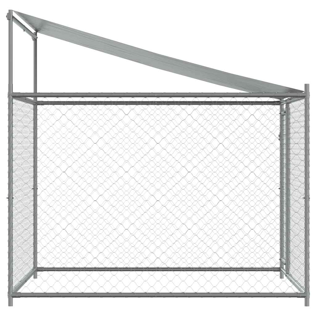 Hundezwinger Detail Dach und Rahmenkonstruktion