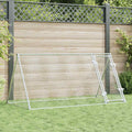 Hühner Freigehege aus verzinktem Stahl 200 x 105 x 91 cm im Garten