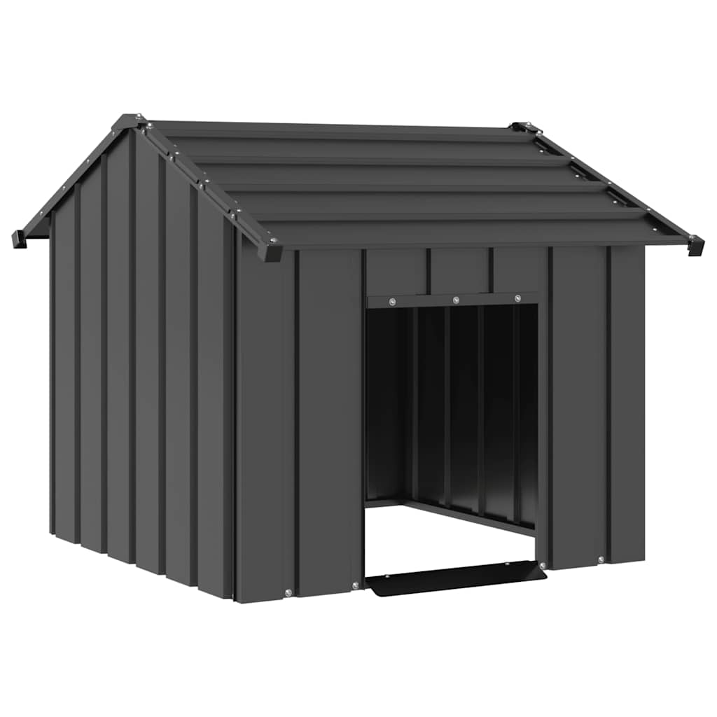 Hundehütte aus verzinktem Stahl ohne Boden mit Türöffnung