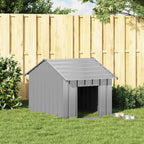 Hundehütte Metall grau 83 x 130 x 85 cm ohne Boden
