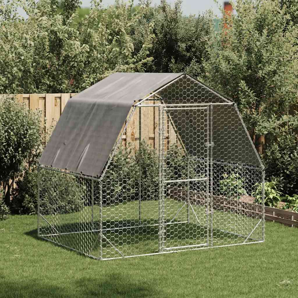 Hühnergehege mit Dach 2,5 m breit begehbar 2,5 x 2 m, 5 m²