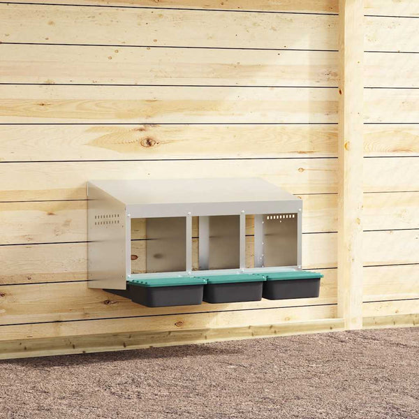 Abrollnest Metall zur Wandmontage mit 3 Fächern, 79,5 x 50 x 46 cm