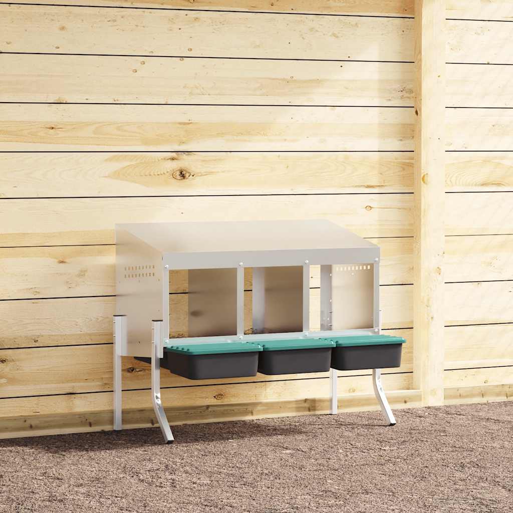 Abrollnest Metall 3 Fächer mit Beinen, 83,5 x 50 x 63 bis 68 cm