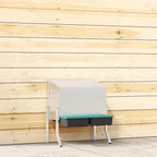 Abrollnest für Wandausschnitt 2 Fächer mit Beinen, 57 x 50 x 63 bis 68 cm