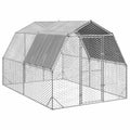 Begehbares Hühnergehege mit Dach 2,5 x 4 m aus verzinktem Stahl