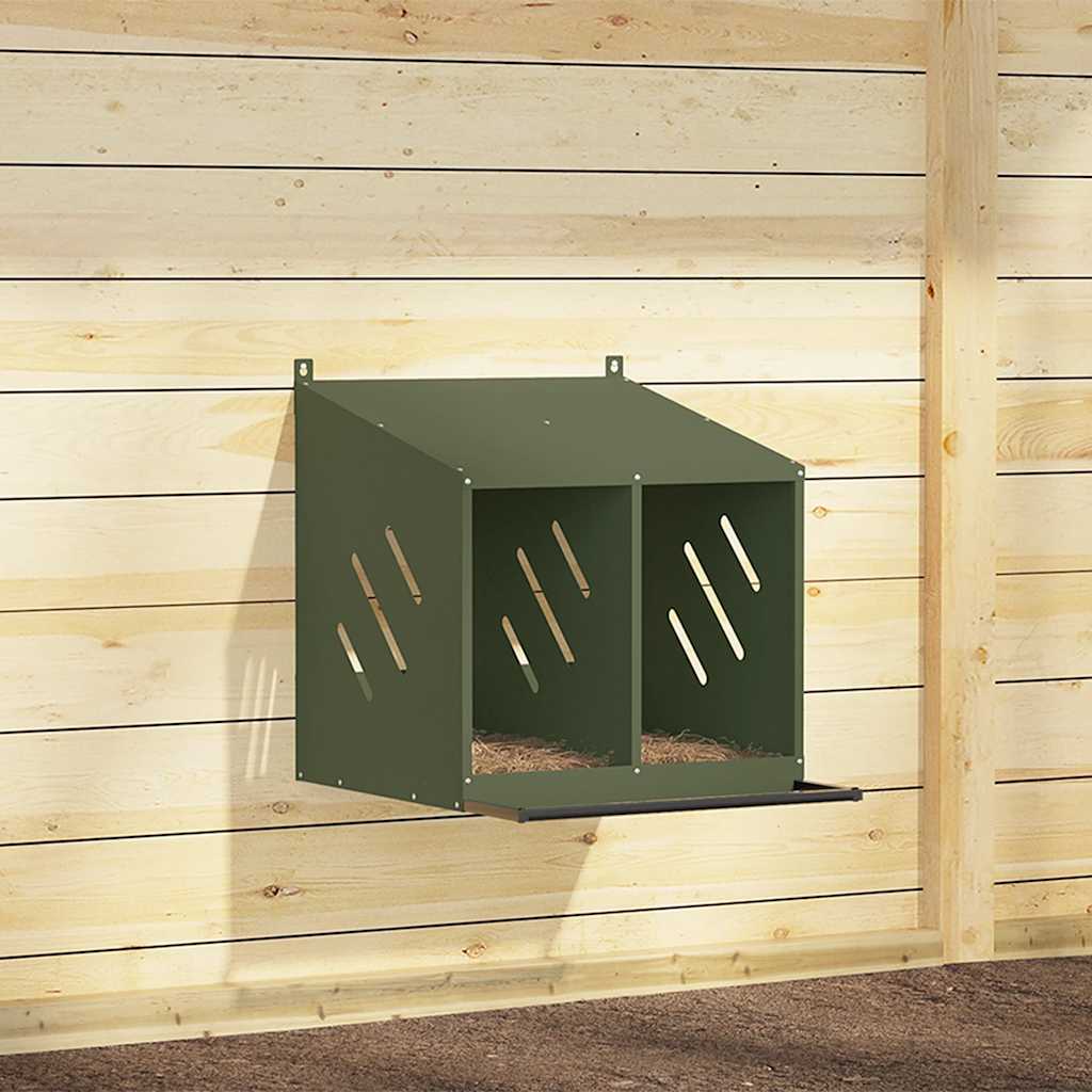 Legenest Metall olivgrün mit 2 Fächern, 54 x 64 x 59,5 cm