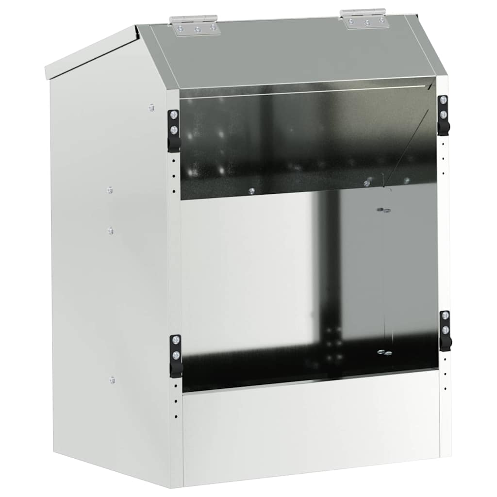 Futterautomat Kaninchen 3 kg – 33,5 x 25,5 x 45,5 cm – Silber