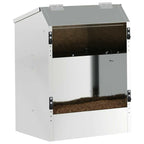 Futterautomat Kaninchen 3 kg – 33,5 x 25,5 x 45,5 cm – Silber