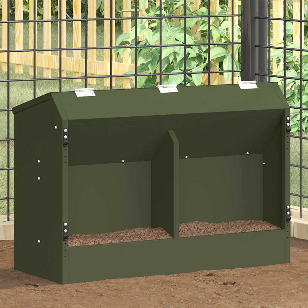 Futterautomat Kaninchen 6 kg – 64,5 x 25,5 x 45,5 cm – Olivgrün