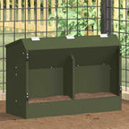 Futterautomat Kaninchen 6 kg – 64,5 x 25,5 x 45,5 cm – Olivgrün