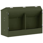 Futterautomat Kaninchen 6 kg – 64,5 x 25,5 x 45,5 cm – Olivgrün