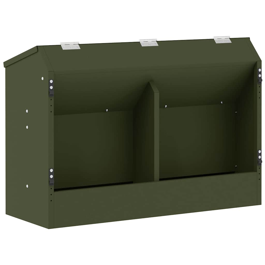 Futterautomat Kaninchen 6 kg – 64,5 x 25,5 x 45,5 cm – Olivgrün