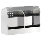 Futterautomat Kaninchen 6 kg – 64,5 x 25,5 x 45,5 cm – Silber