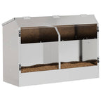 Futterautomat Kaninchen 6 kg – 64,5 x 25,5 x 45,5 cm – Silber