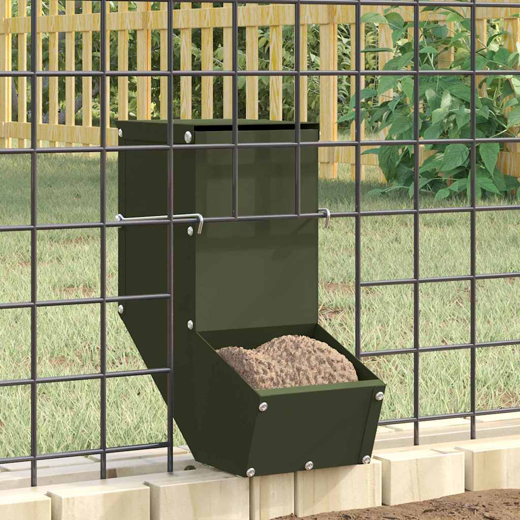 Futterspender Kaninchen 1 kg – 12,5 x 26 x 28,5 cm – Olivgrün