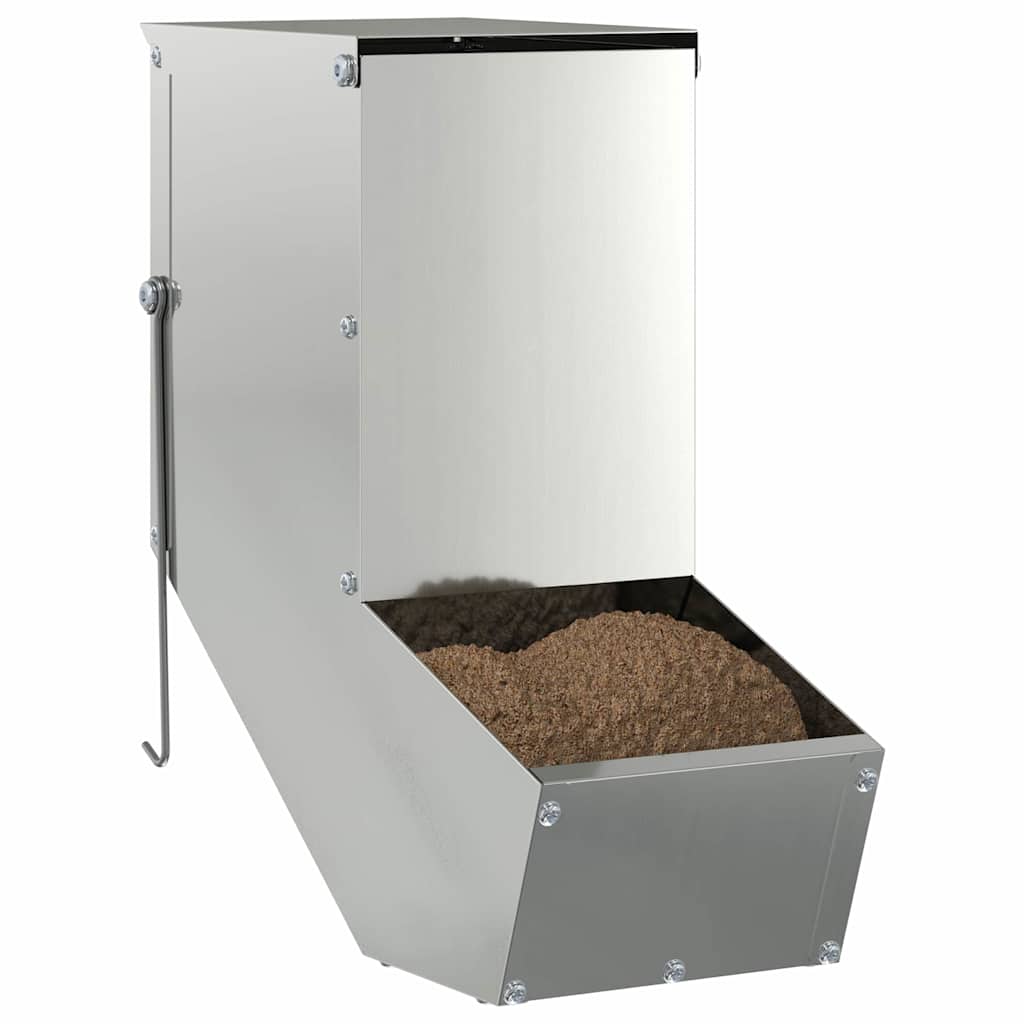 Futterspender Kaninchen 1 kg – 12,5 x 26 x 28,5 cm – Silber