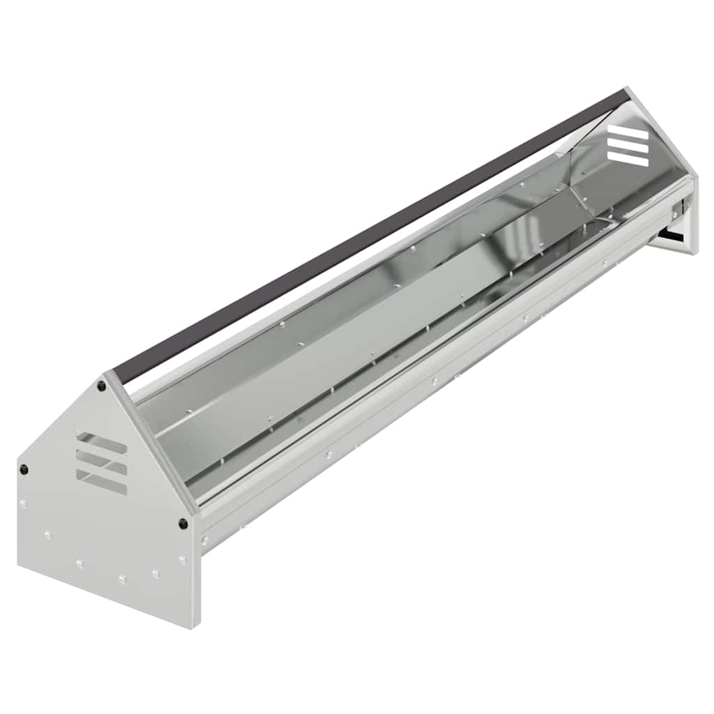 Futterrinne Hühner 108 cm – 5 kg, verzinkter Stahl – Silber