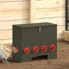Futterautomat Hühner 25 kg Olivgrün