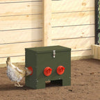 Futtertrog Hühner 20 kg – 40,5 x 25 x 38 cm, Stahl – Olivgrün