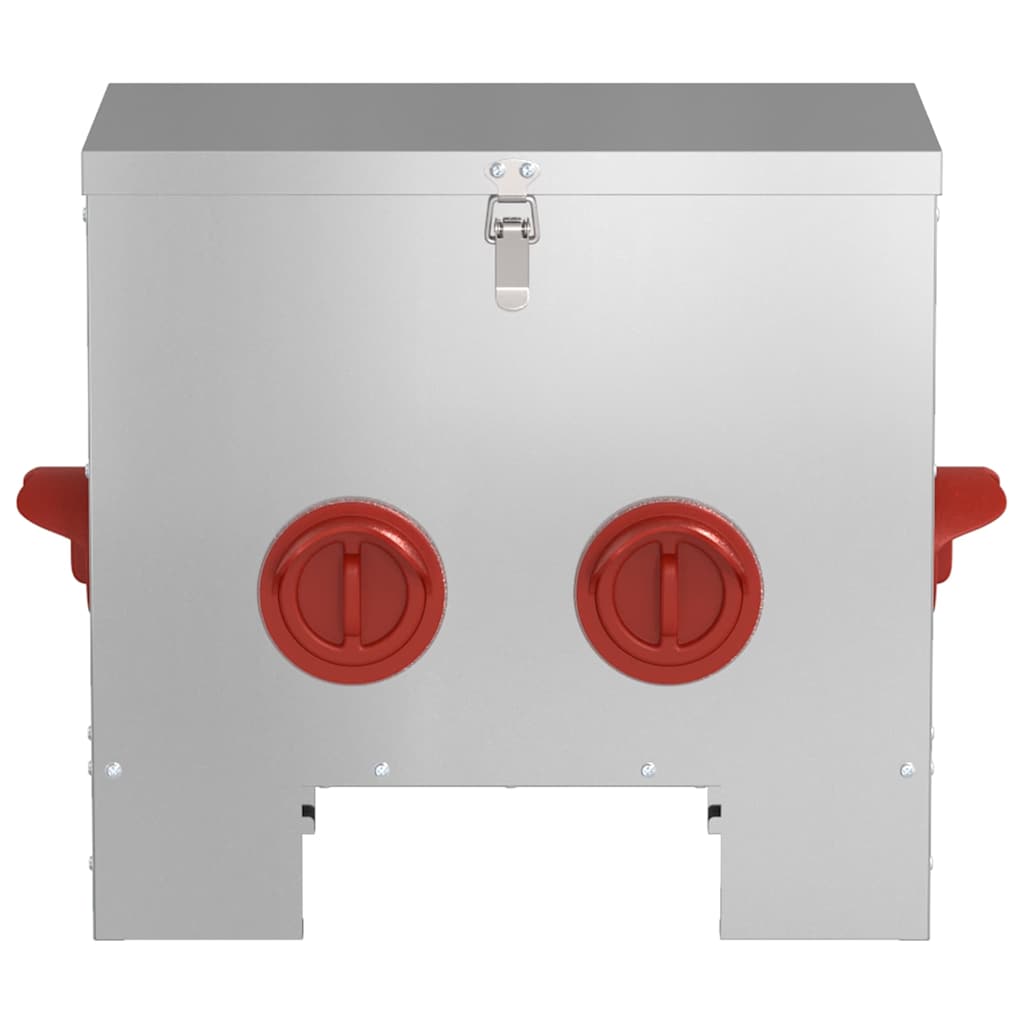 Futtertrog Hühner 20 kg – 40,5 x 25 x 38 cm, Stahl – Silber