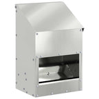 Futterspender Hühner 3 kg – 21 x 16 x 33 cm, Stahl – Silber