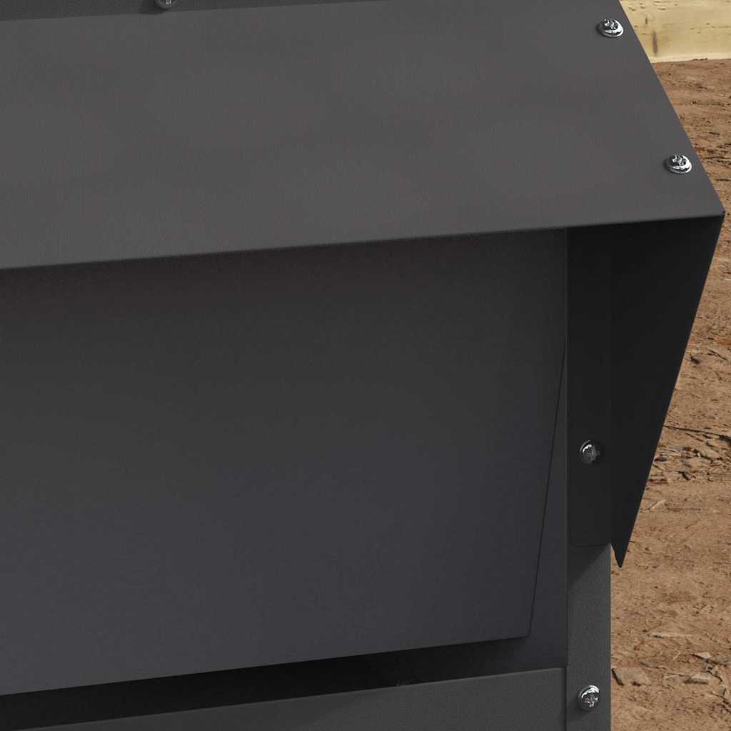 Futterautomat Hühner mit Dach 20 kg schwarz