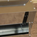 Futterautomat Hühner mit Dach 20 kg verzinkt, 40,5 x 45 x 41 cm