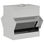 Futterautomat für Hühner mit Regendach aus Stahl