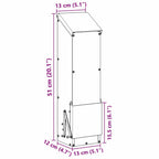 Futtersilo Hühner Maßzeichnung 13 x 12 x 51 cm