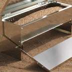 Futterautomat Hühner rattensicher 5 kg – mit Trittplatte – Silber