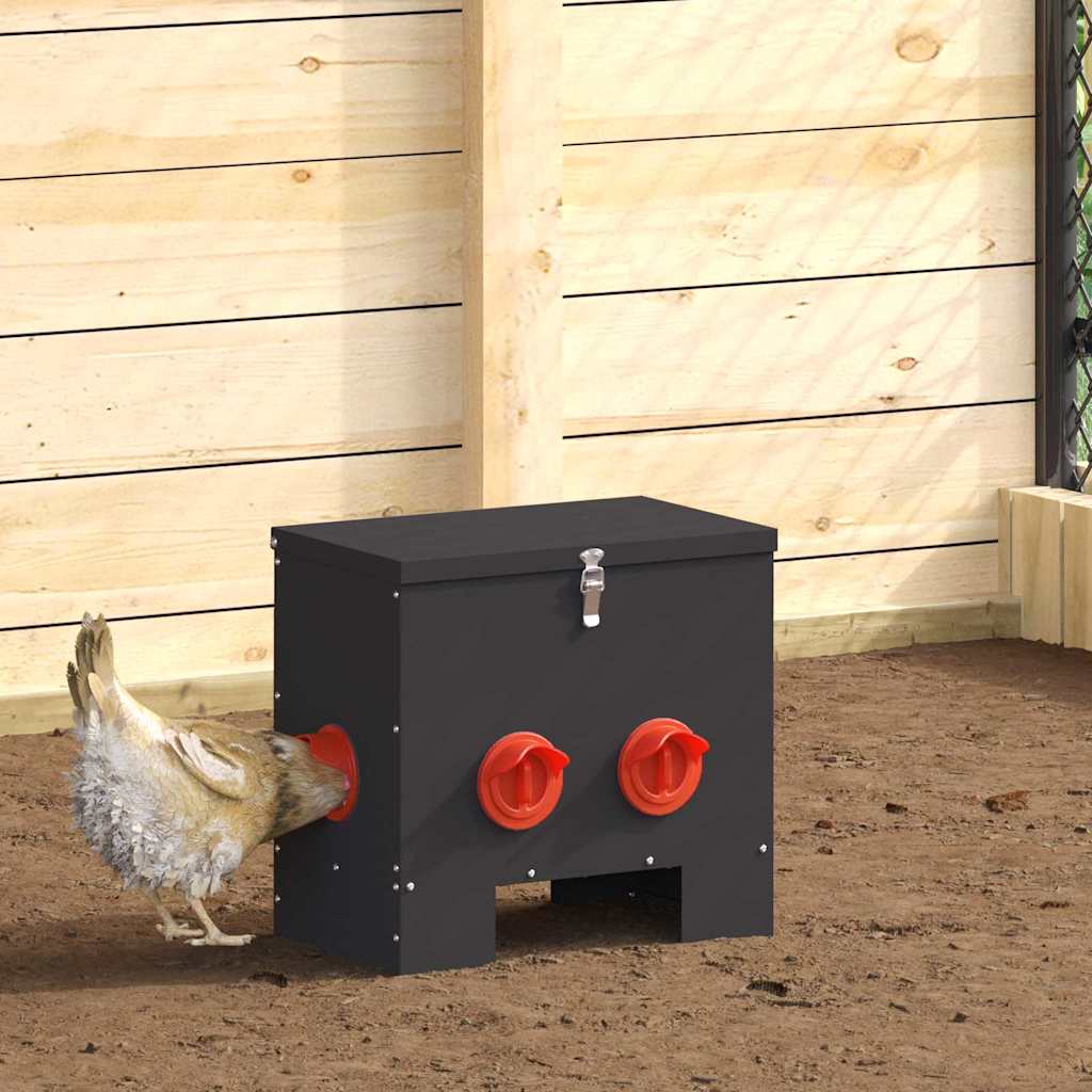 Futtertrog Hühner 20 kg Schwarz