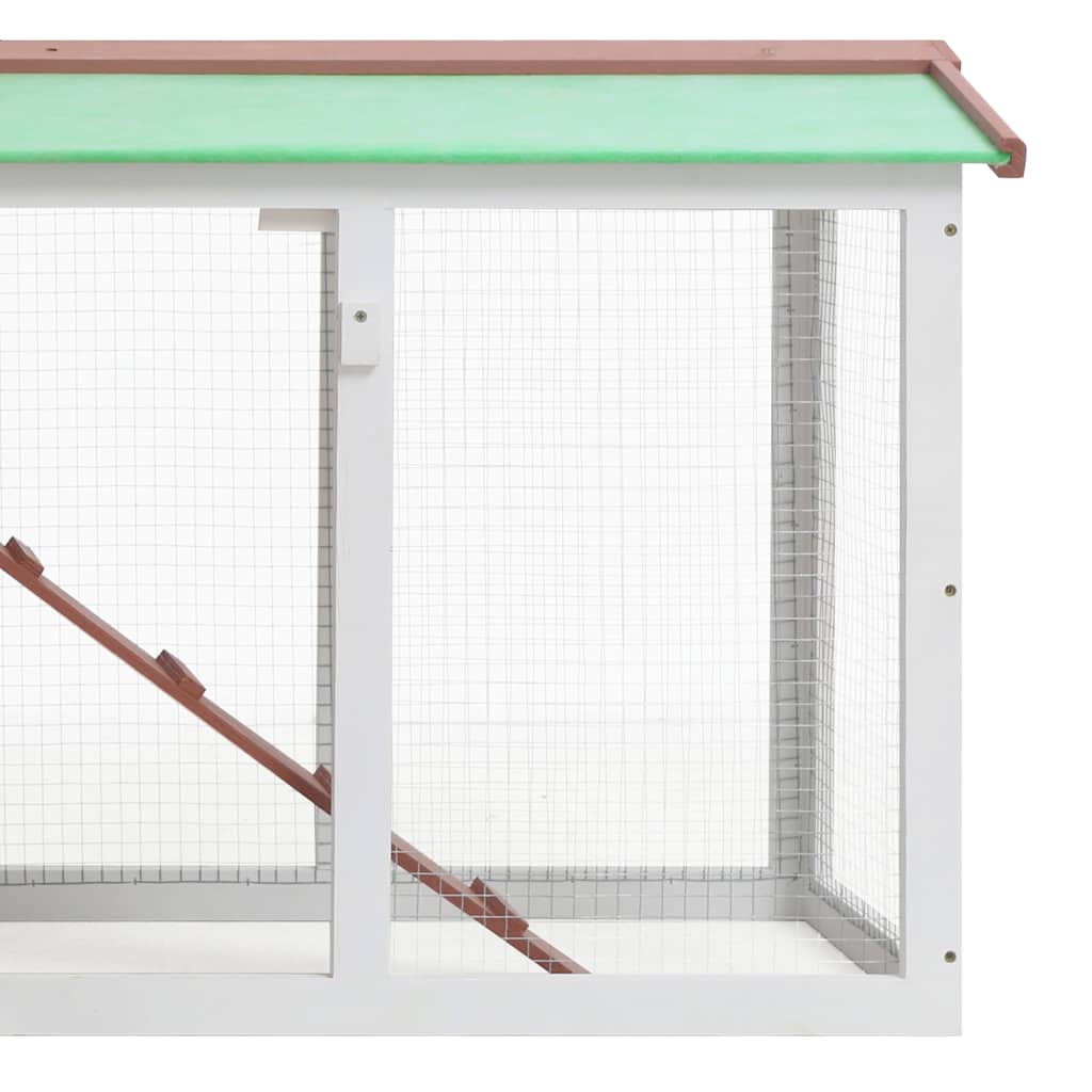 Kaninchenstall Detail herausziehbare Bodenwanne und Rampe